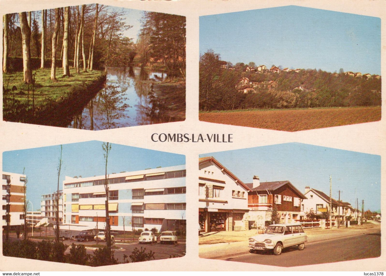 77 / COMBS-LA-VILLE - Divers Aspects De La Ville Citroen AMI 6 Break 2CV VW 1200 Renault Dauphine Peugeot 403 - Combs La Ville