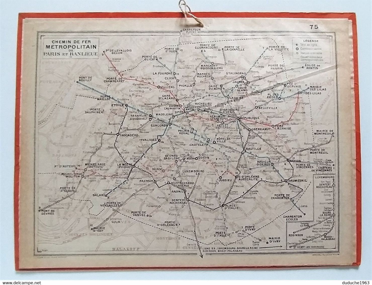 Calendrier La Poste - Almanach PTT 1964 - Paris-Seine - Grand Format : 1961-70