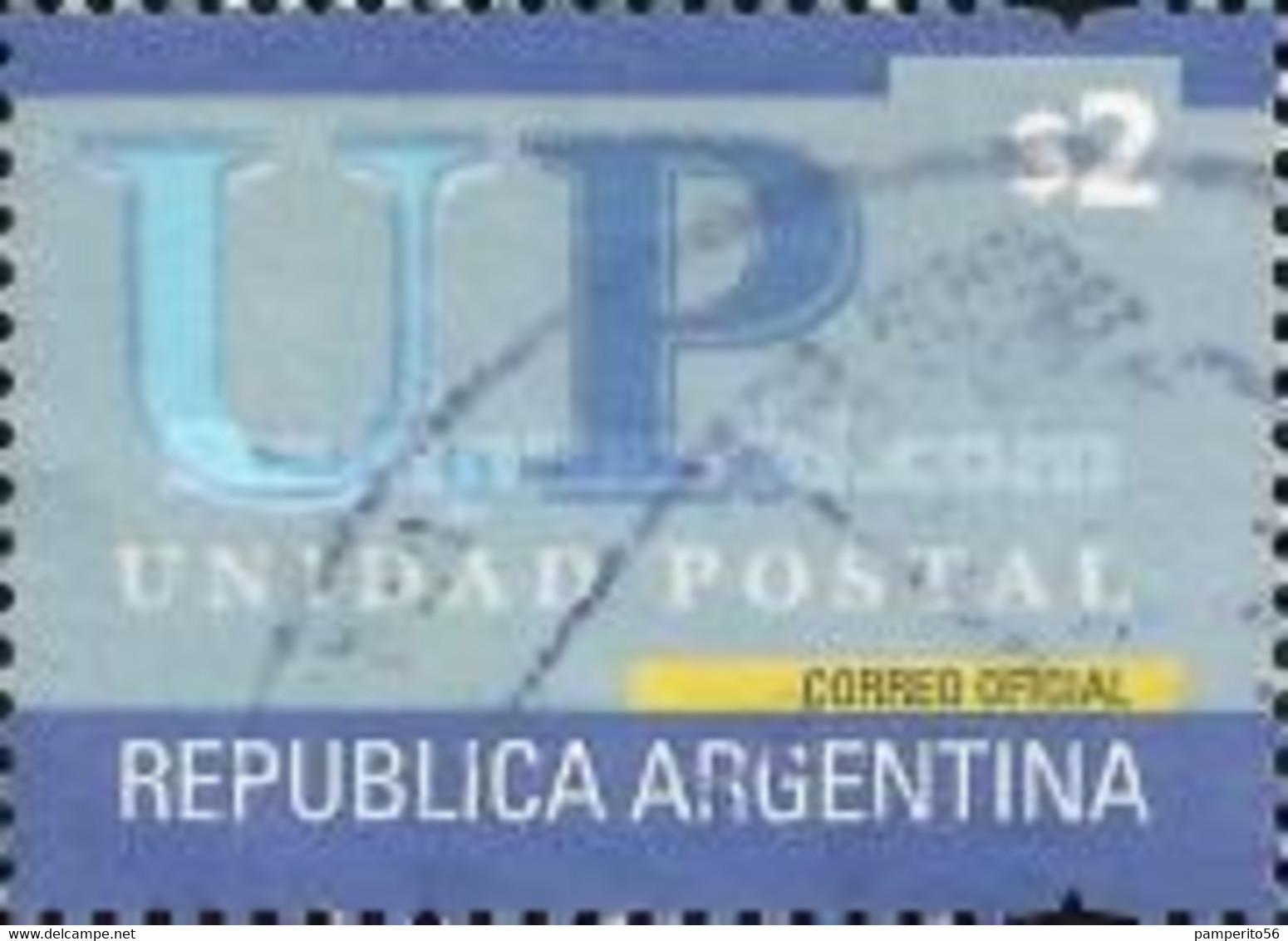 ARGENTINA - AÑO 2002 - Serie De Uso Corriente. Unidad Postal. 2p - Oblitérés