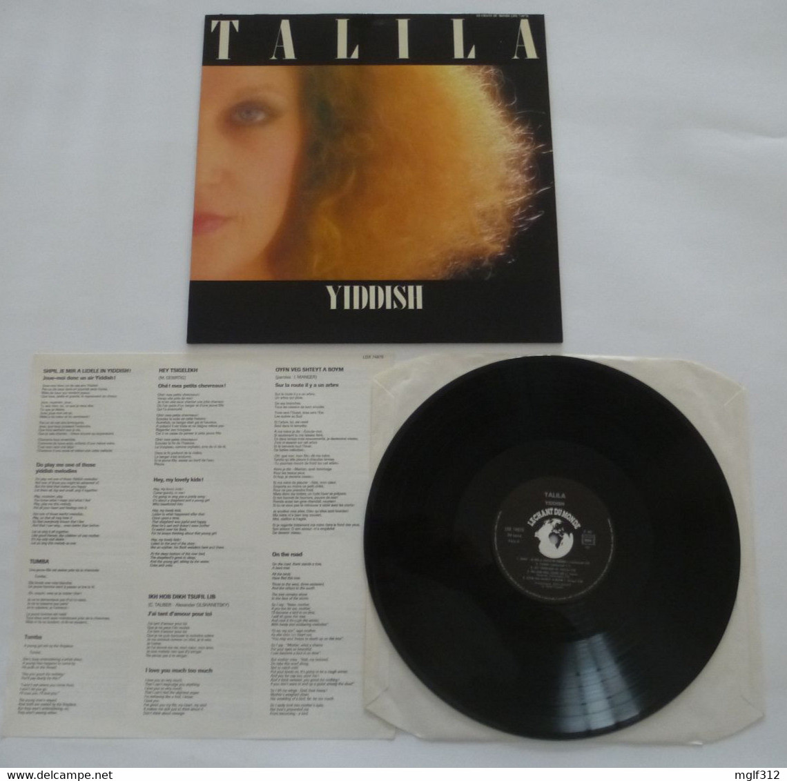 TALILA Lot De 2 LP : BONSOIR A TOUS, ENCORE BRAVO ! (1984) Et YIDDISH (1988) EDITIONS Le Chant Du Monde - Musiques Du Monde