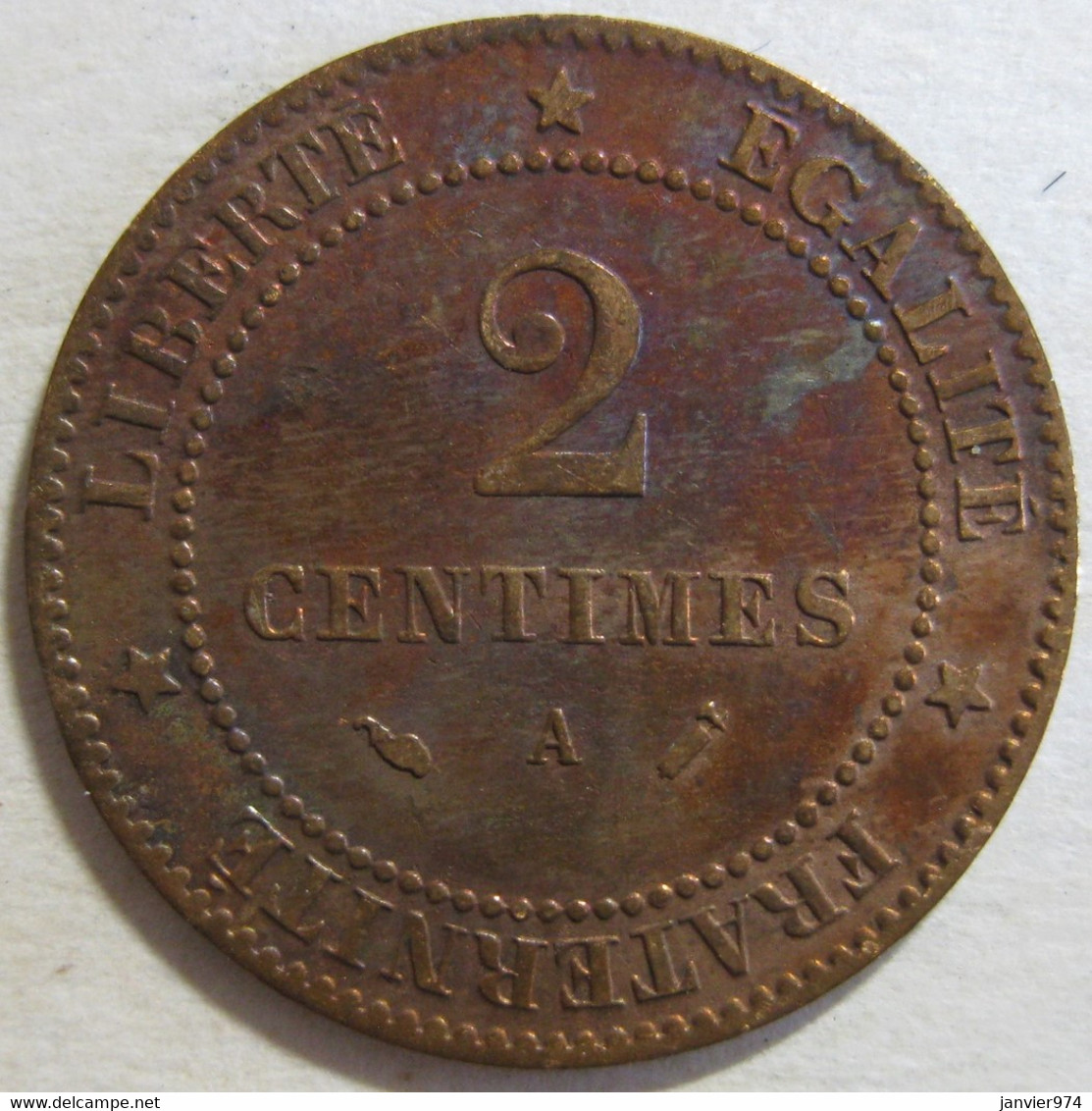 2 Centimes Cérès 1889 A Paris  , En Bronze , Gad# 105 - 2 Centimes