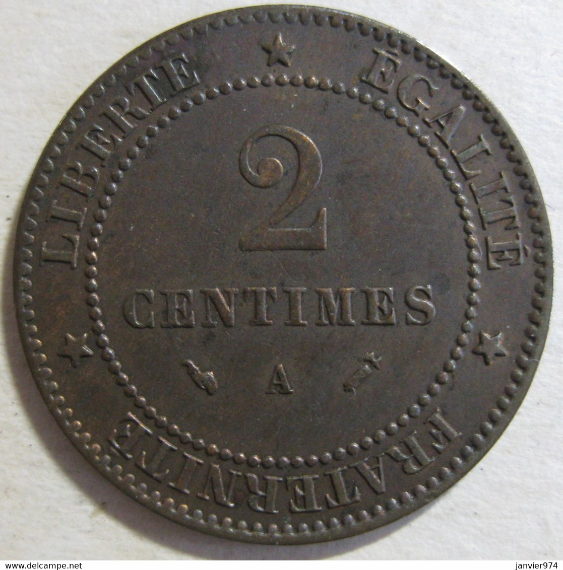 2 Centimes Cérès 1895 A Paris  , En Bronze , Gad# 105 - 2 Centimes