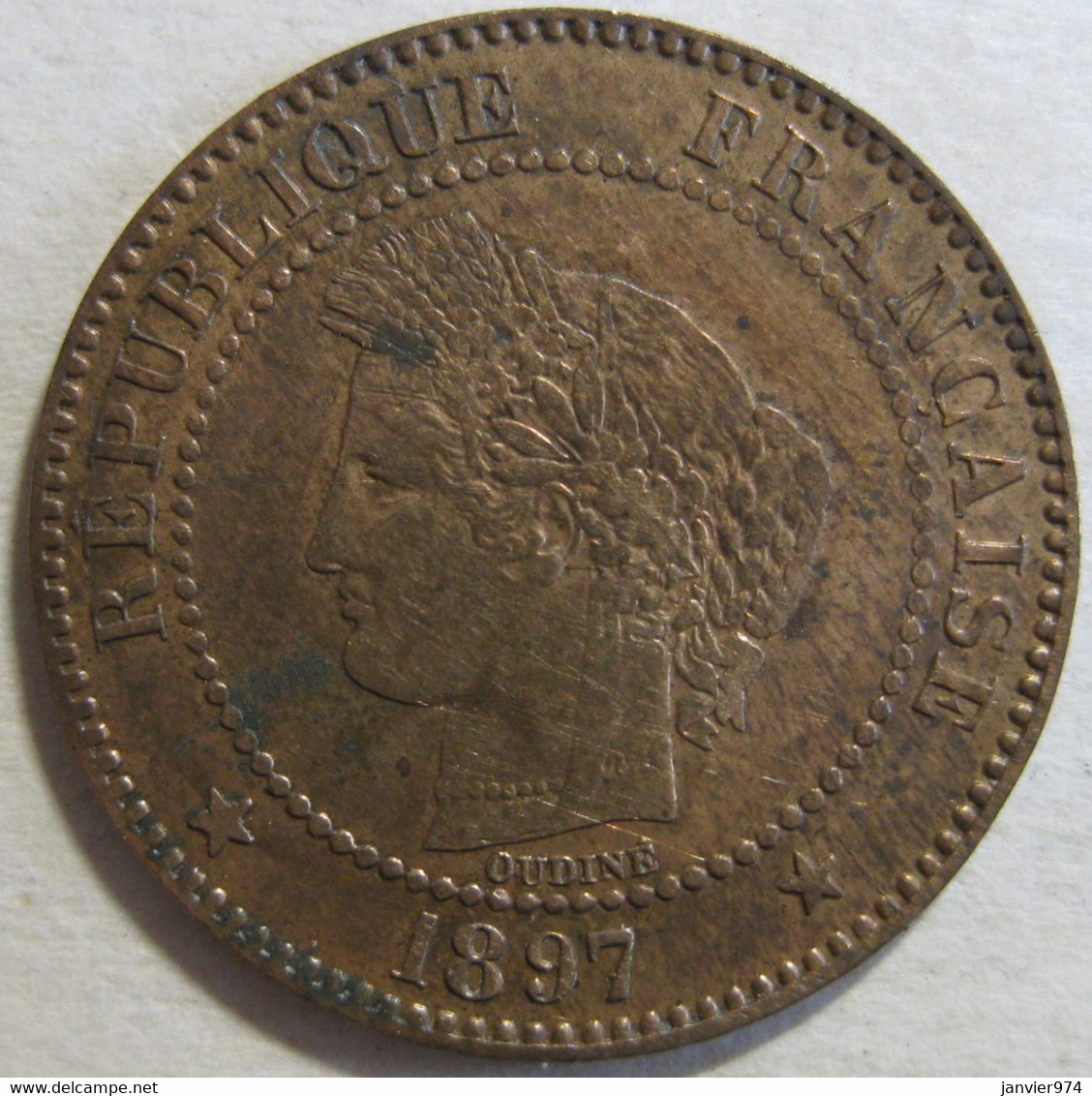 2 Centimes Cérès 1897 A Paris  , En Bronze , Gad# 105 - 2 Centimes