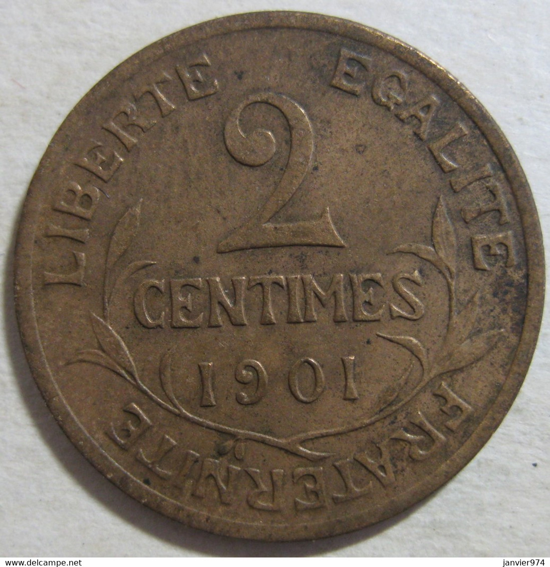 2 Centimes Dupuis 1901, En Bronze , Gad# 107 - 2 Centimes