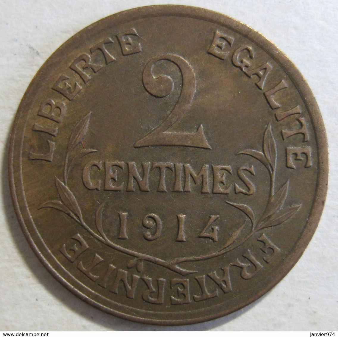 2 Centimes Dupuis 1914, En Bronze , Gad# 107 - 2 Centimes