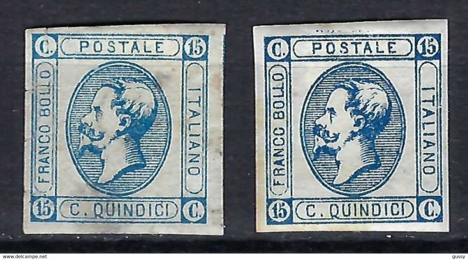 ITALIE Ca.1863:  2x Le Y&T 11 Neufs* 2 Nuances, TP De Gauche Aminci - Usati