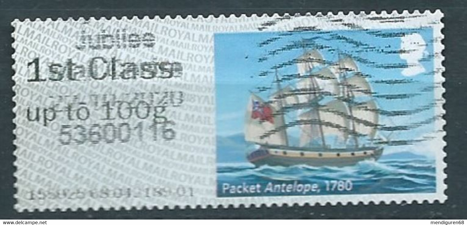 GROSBRITANNIEN GRANDE BRETAGNE GB POST&GO 2018 RMHERITAGE MAIL BY SEA: ANTELOPE FC Up To 100g SG FS207 MI AT139 YT D138 - Post & Go (distributeurs)