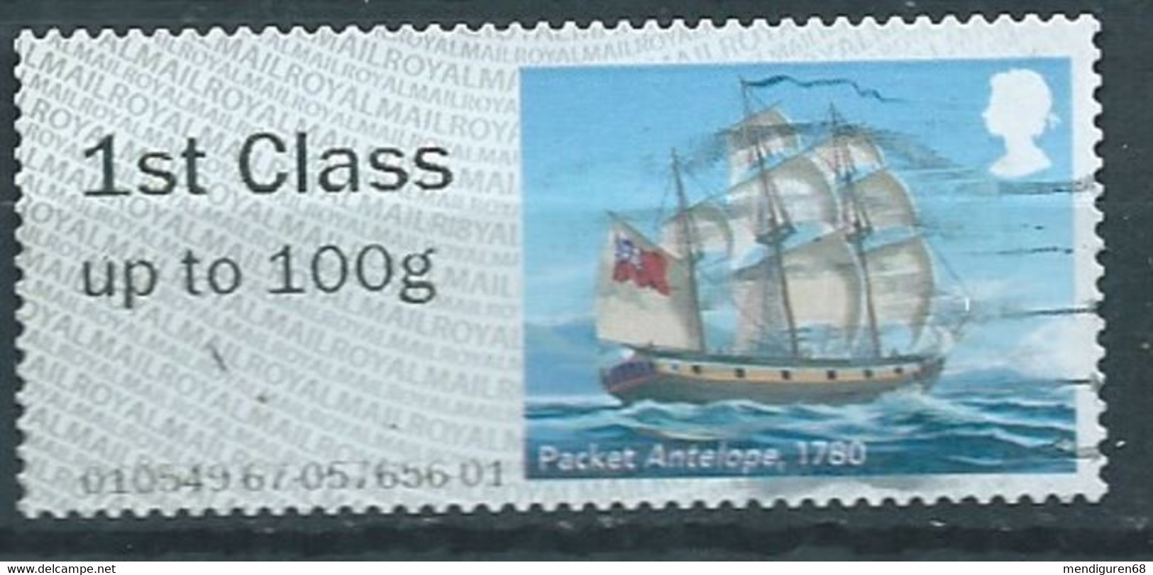 GROSBRITANNIEN GRANDE BRETAGNE GB POST&GO 2018 RMHERITAGE MAIL BY SEA: ANTELOPE FC Up To 100g SG FS207 MI AT139 YT D138 - Post & Go Stamps