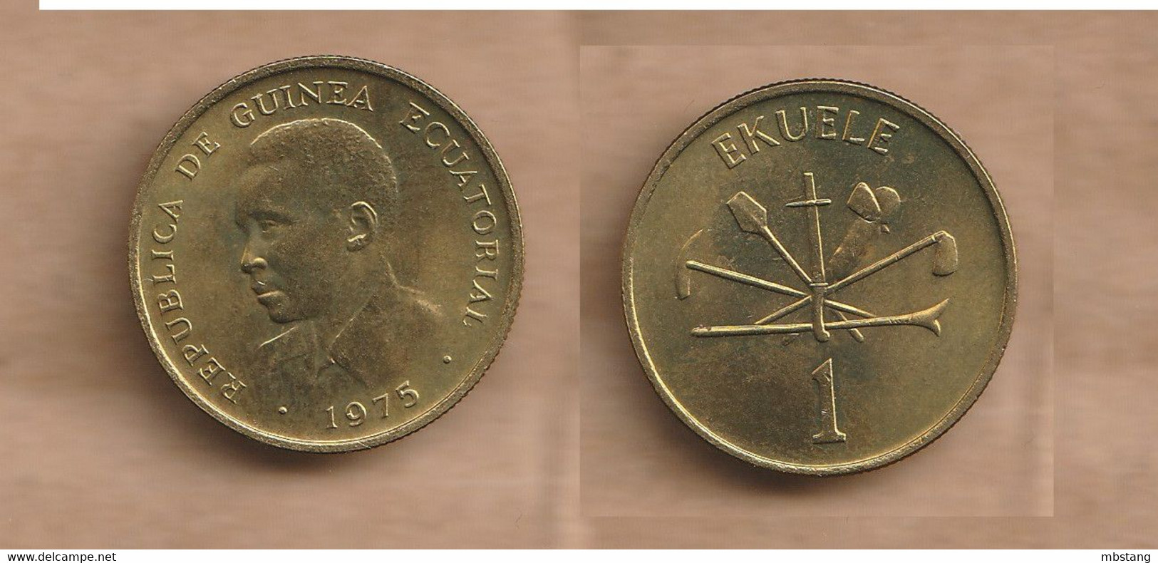 GUINEA EQUATORIAL 1 Ekuele 1975  2.4 G • ⌀ 19 Mm KM# 32, - Guinea Ecuatorial