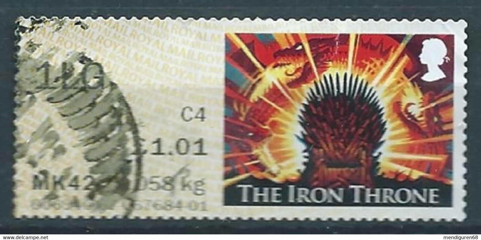 GROSBRITANNIEN GRANDE BRETAGNE GB 2018 POST&GO GAME OF THRONES: IRON THRONE ICE FC Up To 100g SG FS199 MI AT138 YT 137 - Post & Go (distributori)