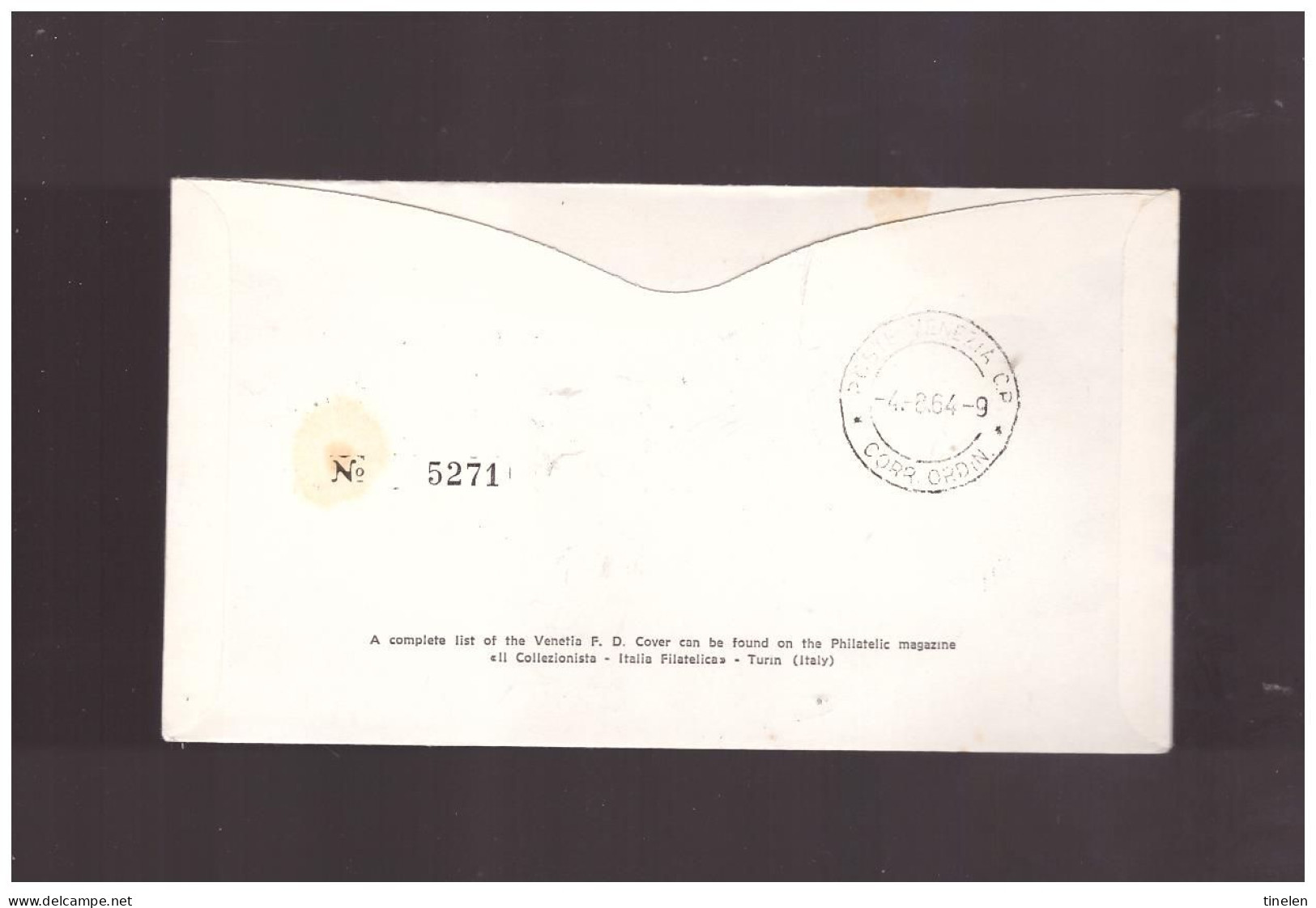 Italia- 1964 Fdc GB Bodoni Ed Venetia Viaggiata - FDC