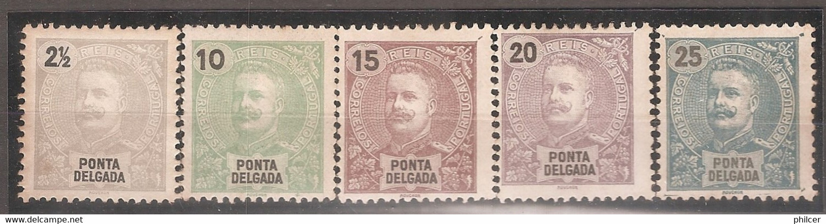 Ponta Delgada, 1897, # 13, 15/8, MH And MNG - Ponta Delgada