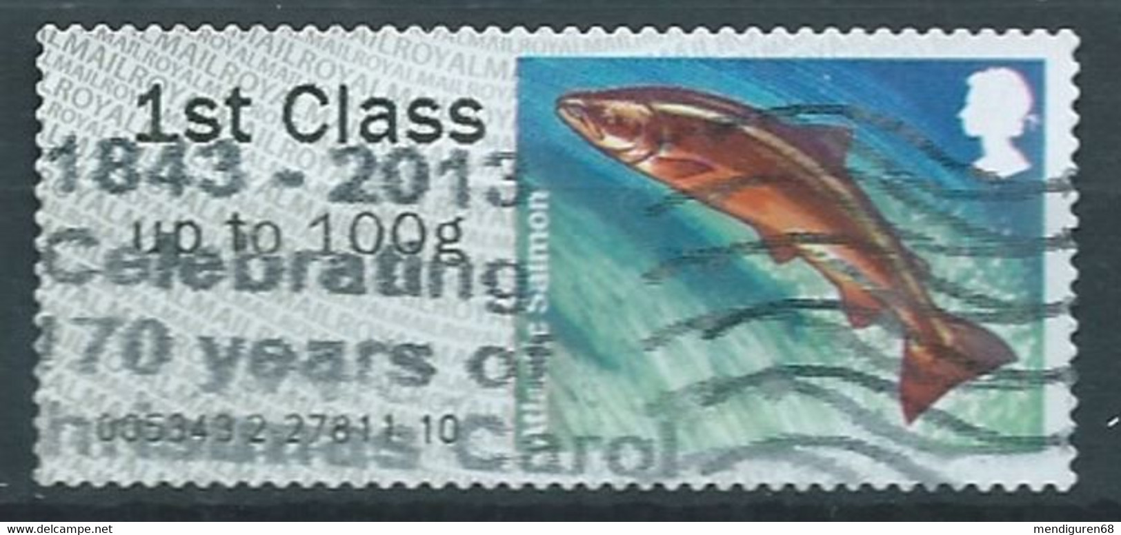 GROSBRITANNIEN GRANDE BRETAGNE GB 2013 POST&GO RIVERS: ATLANTIC SALMON FC Up To 100g USED SG FS72 MI ATM 67 YV D59 - Post & Go Stamps