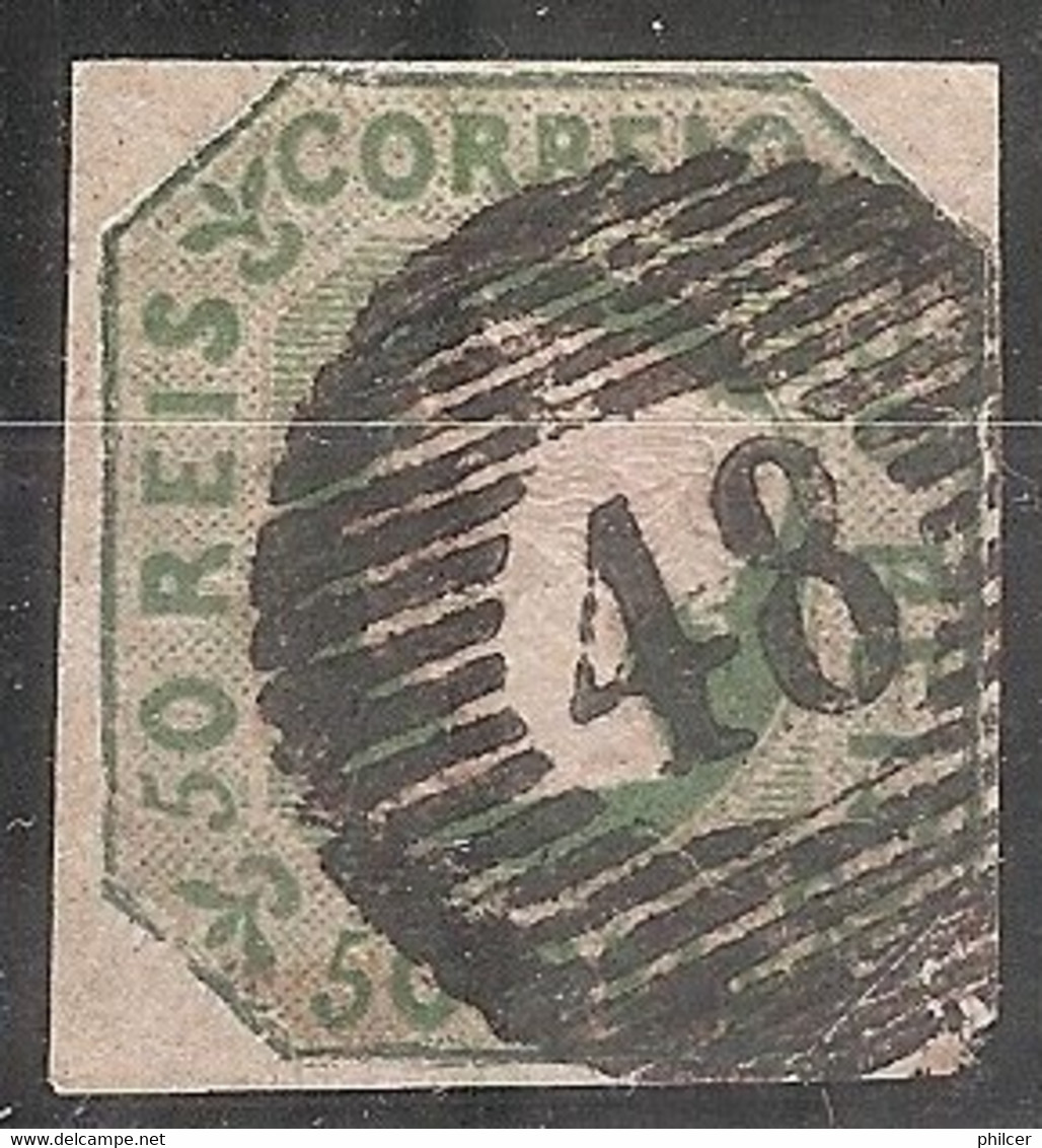 Portugal, 1853, # 3, "Angra", Used - Usati