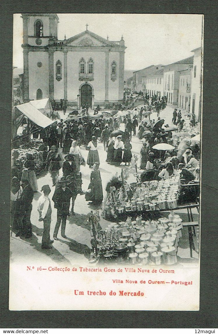 PORTUGAL-POSTCARDS--  FEIRAS E MERCADOS -SANTARÉM-- VILA NOVA DE OURÉM-- UM TRECHO DO MERCADO - Santarem