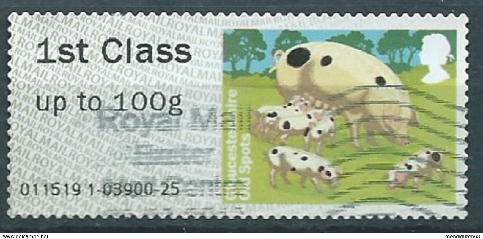 GROSBRITANNIEN GRANDE BRETAGNE GB 2013 POST&GO PIGS: GLOUCESTERSHIRE OLD SPOTS FC Up To 10g SG FS 36 MI ATM36 YT TD50 - Post & Go Stamps