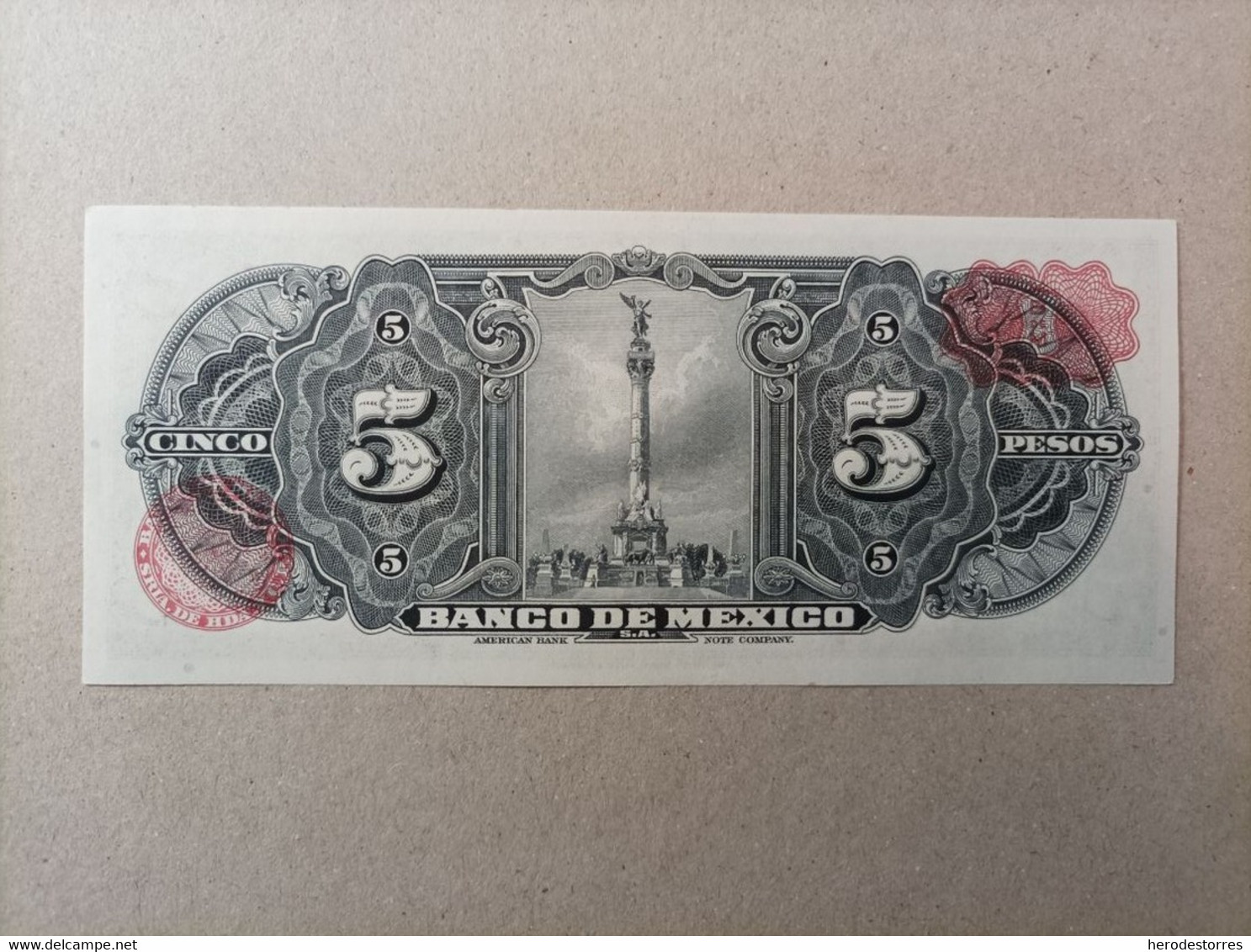 Billete De México 5 Pesos Del Año 1969, UNC - Mexico