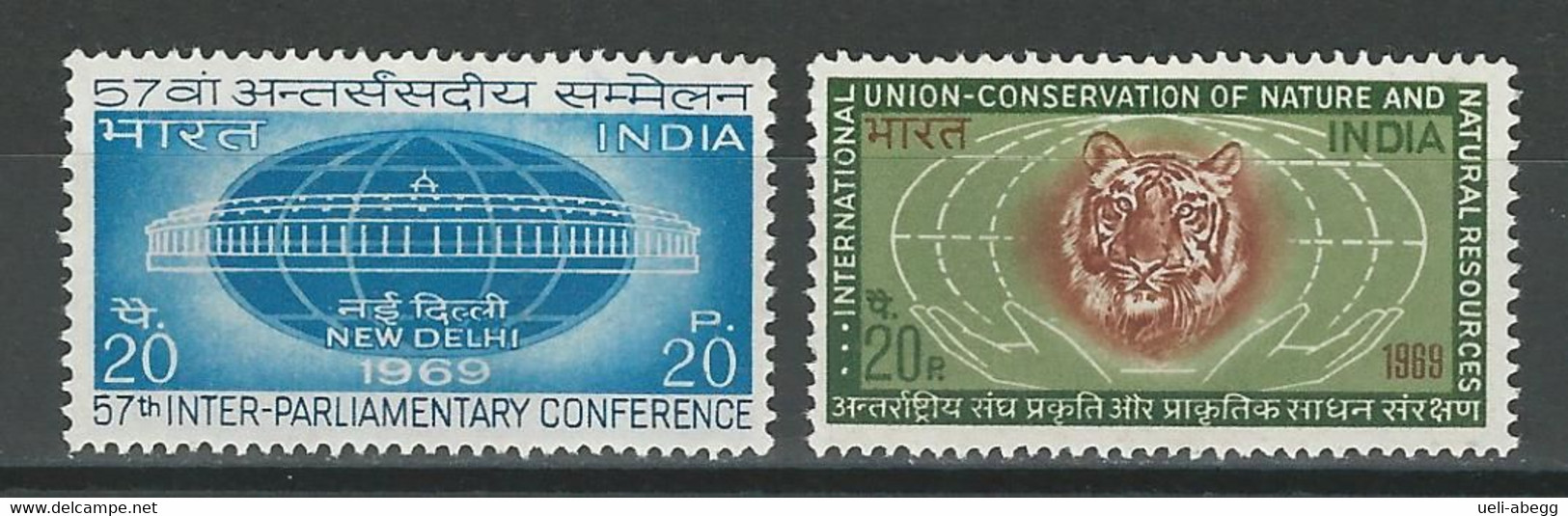 Indien Mi 486, 489 SG 600, 603 ** Mnh - Unused Stamps