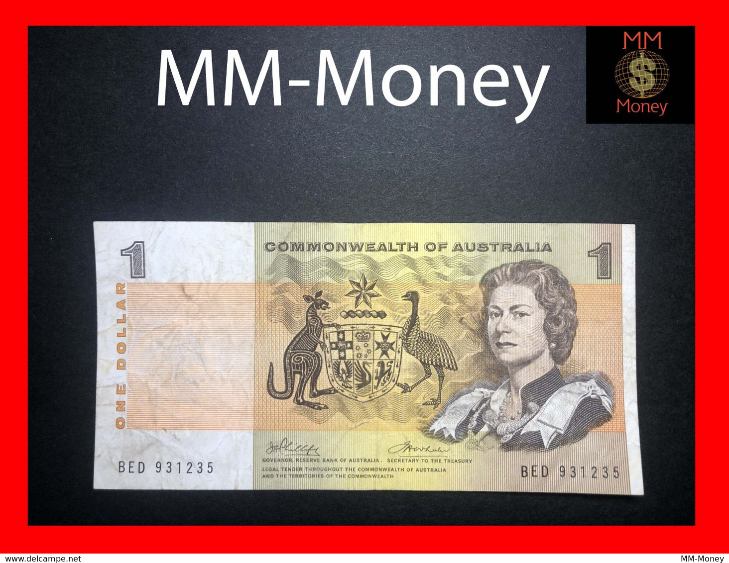 AUSTRALIA 1 $ 1969  P. 37  "Commonwealth"  *sig. Philips - Wheeler*  VF - 1966-72 Reserve Bank Of Australia