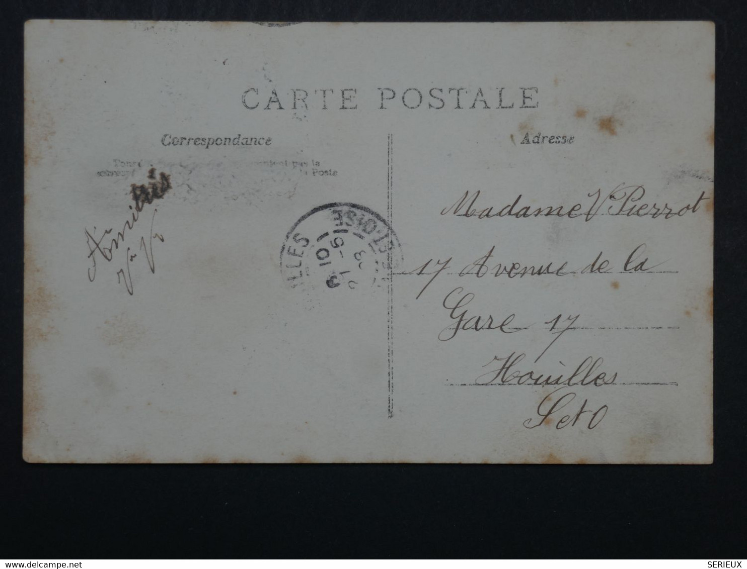 AA 18  FRANCE  BELLE  CARTE  REENVOYEE CURIOSITé 1908 ET 2009 !!!     +AFFRANCH. INTERESSANT++ - Cartas & Documentos