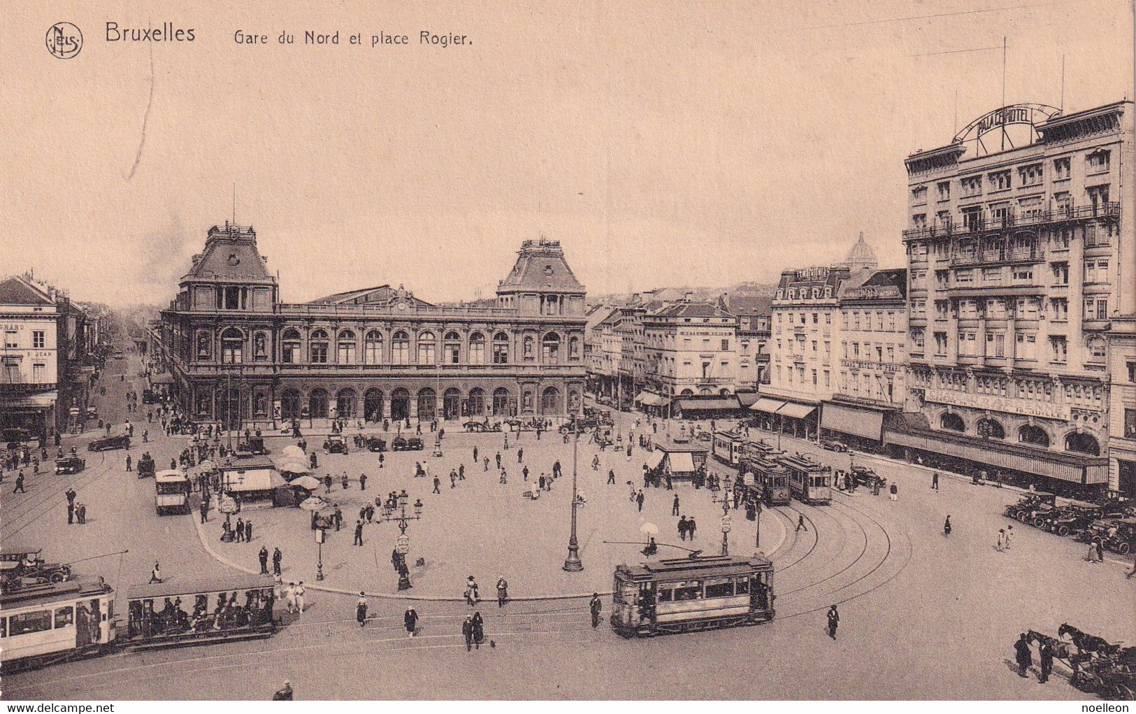 Bruxelles - Gare Du Nord Et Place Rogier - Tramway - Chemins De Fer, Gares