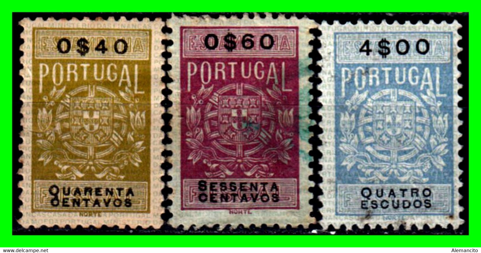 PORTUGAL  … ( EUROPA ) SELLO FISCAL 1940 - 40 ESCUDOS - Oblitérés