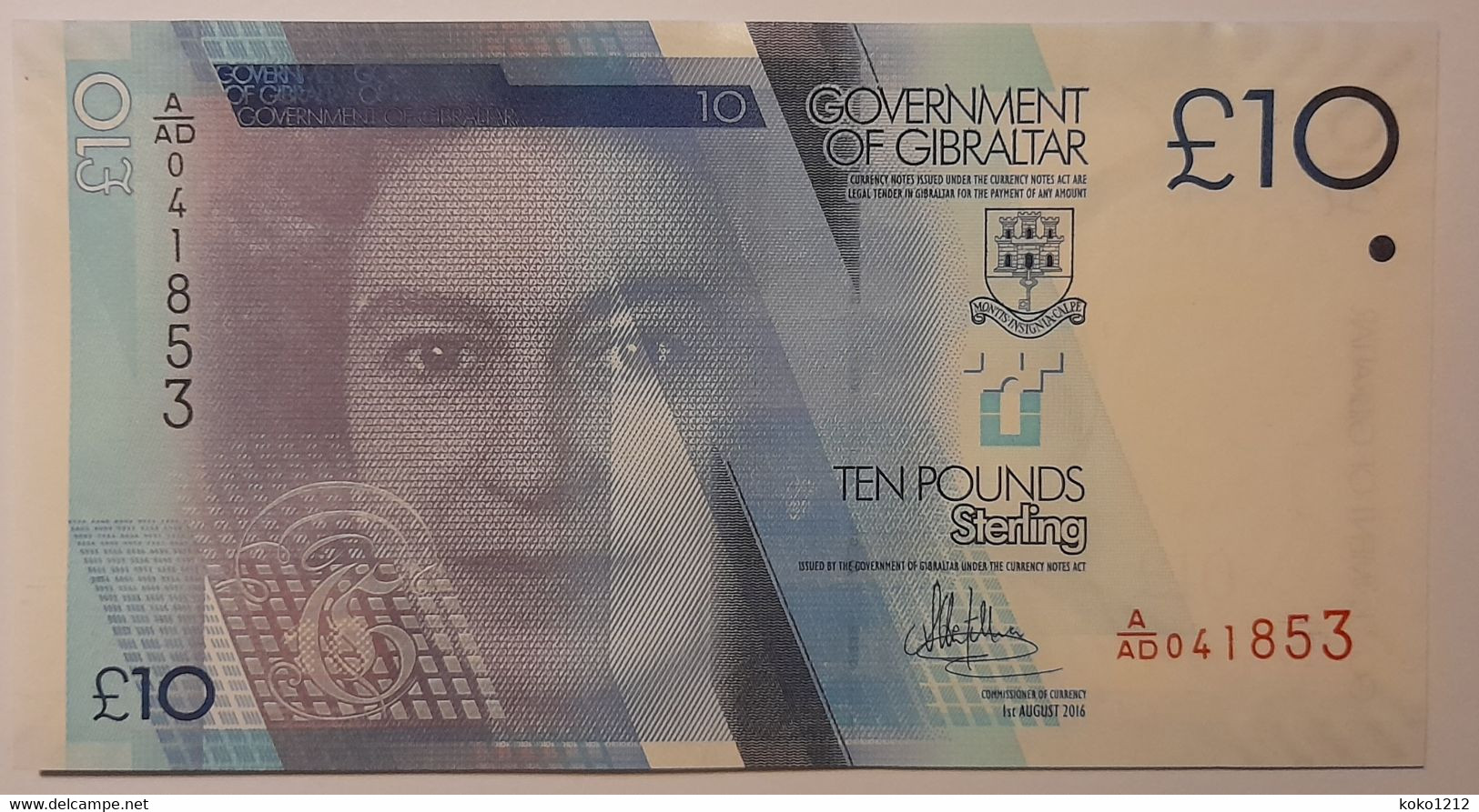 Gibraltar 10£ 2016 P36 UNC - Gibraltar