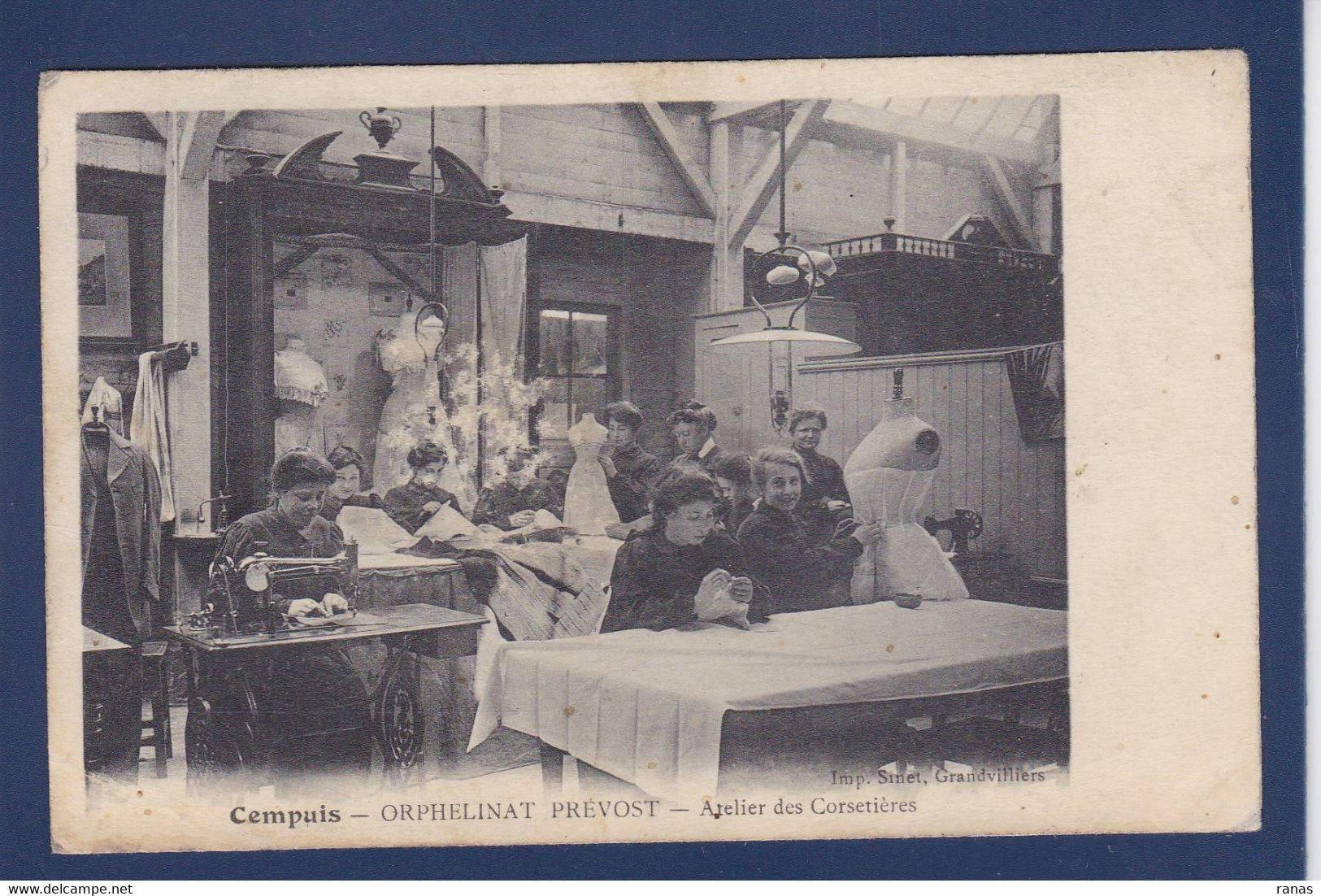 CPA [60] Oise Cempuis Corsetières Corsets Machine à Coudre écrite - Autres & Non Classés