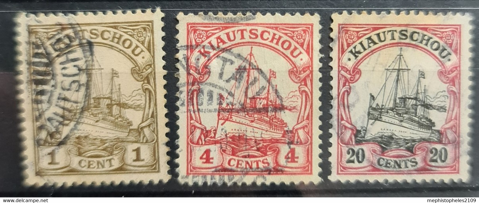 KIAUTSCHOU 1905 - Canceled - Mi 28, 30, 32 - Kiauchau