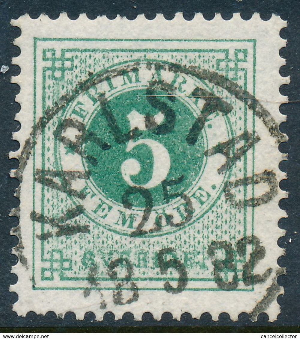 Sweden Suède Sverige 1877: Facit 30d, 5ö Green Ringtyp P13, F-VF Used, LYX KARLSTAD Cancel (DCSV00362) - 1872-1891 Ringtyp