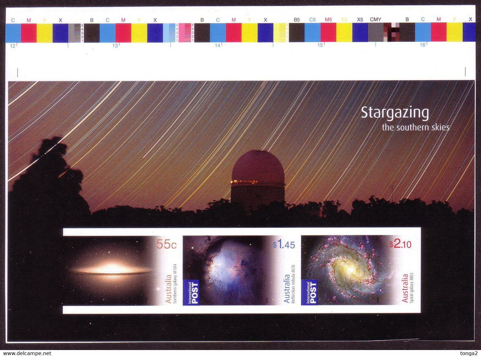 Australia 2009 Stargazing IMPERF Proof Sheet - Astronomy - Space - MNH - Rare - Oceania