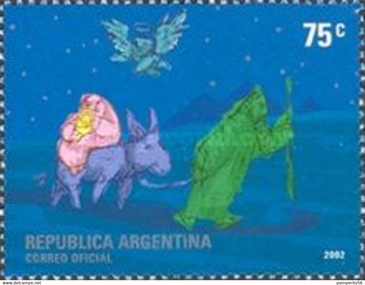 ARGENTINA - AÑO 2002 - Navidad - Christmas - Oblitérés