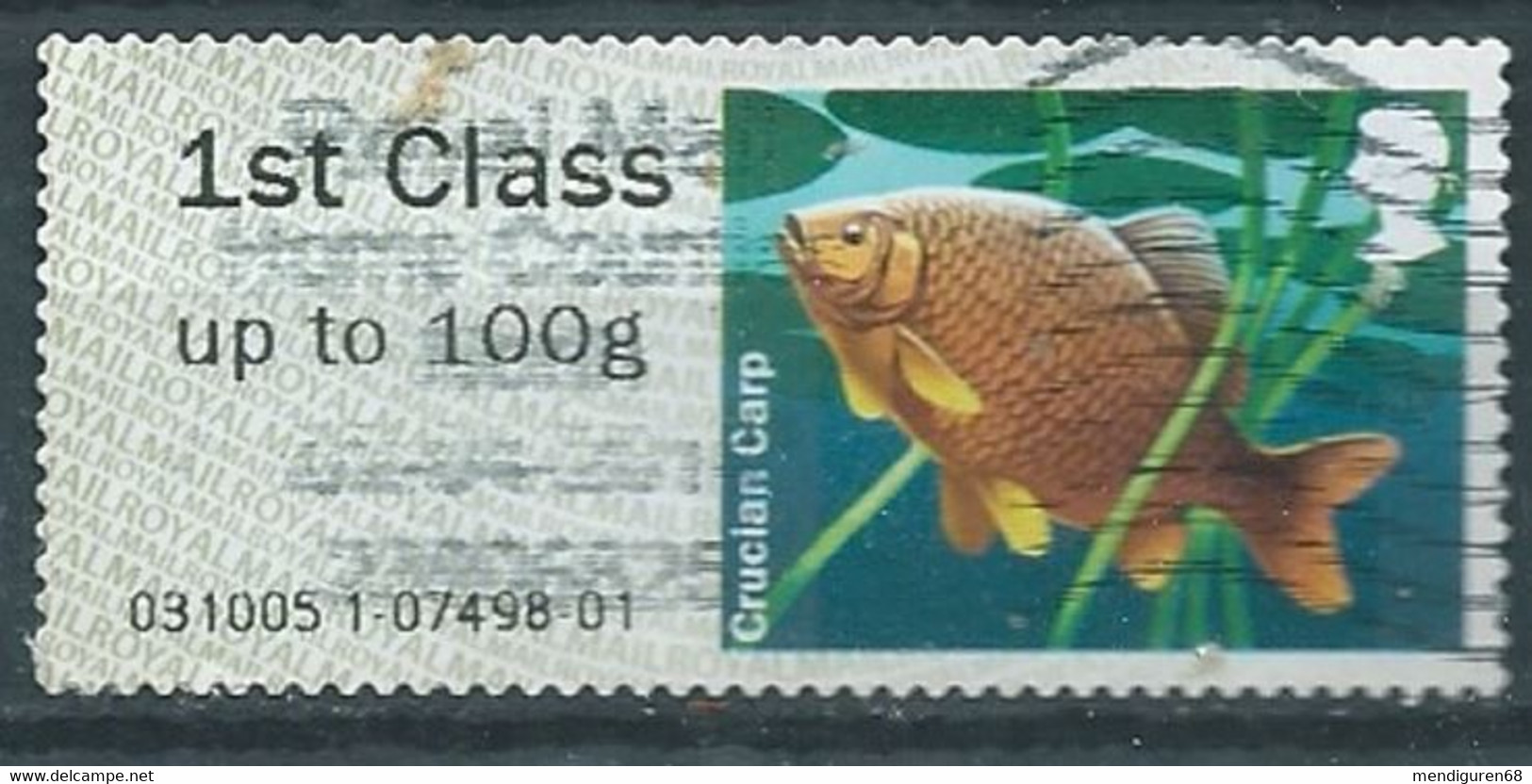 GROSBRITANNIEN GRANDE BRETAGNE GB 2014 POST&GO LAKES: PERCH  FC Up To 100g USED SG FS67 MI ATM 54 YT D62 - Post & Go Stamps