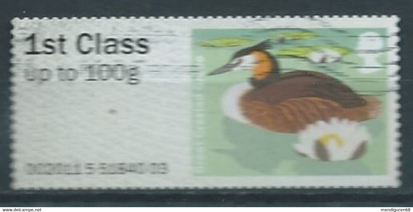GROSBRITANNIEN GRANDE BRETAGNE GB 2011 POST&GO BIRDS 3:GREAT CRESTET GOOSE FC Up To 100g USED SG FS 21 MI ATM20 YT D20 - Post & Go Stamps