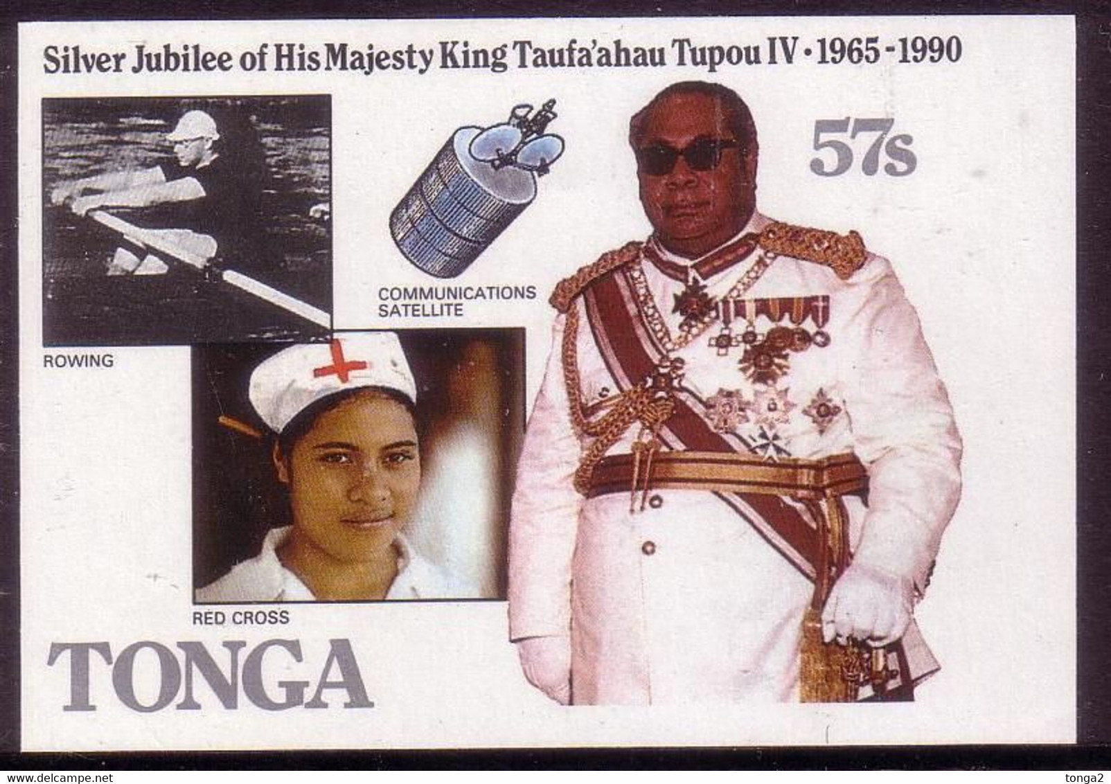 Tonga 1988 -  Imperf Plate Proof - Satellite - Space - Oceania
