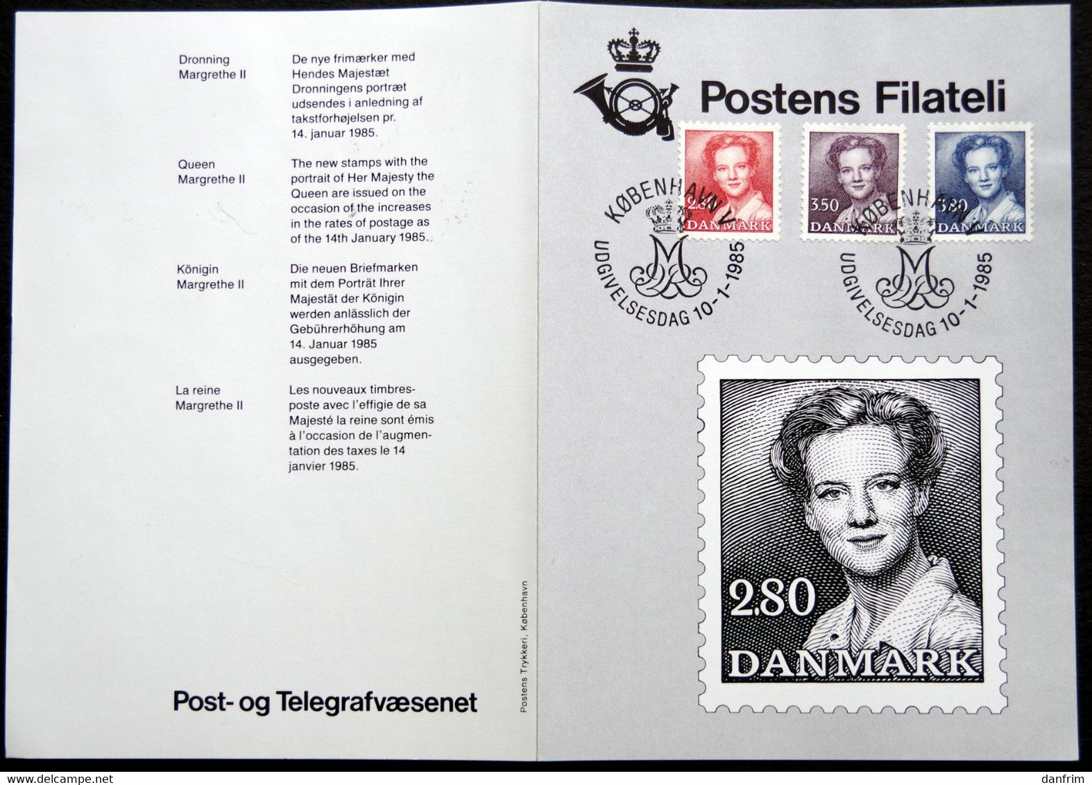 Denmark 1985   MiNr.823-25 Fdc  ( Lot  Ks ) - FDC