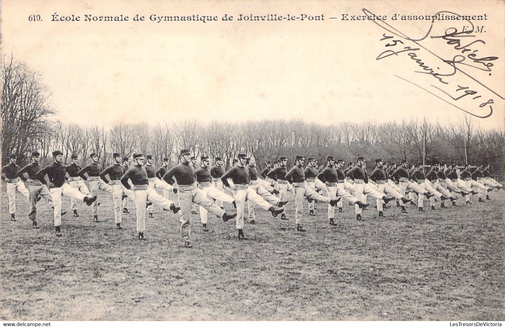 CPA - MILITARIAT - Ecole Normale De Gymnastique De Joinville Le Pont - Exercice D'assouplissement - Malcuit - Manöver