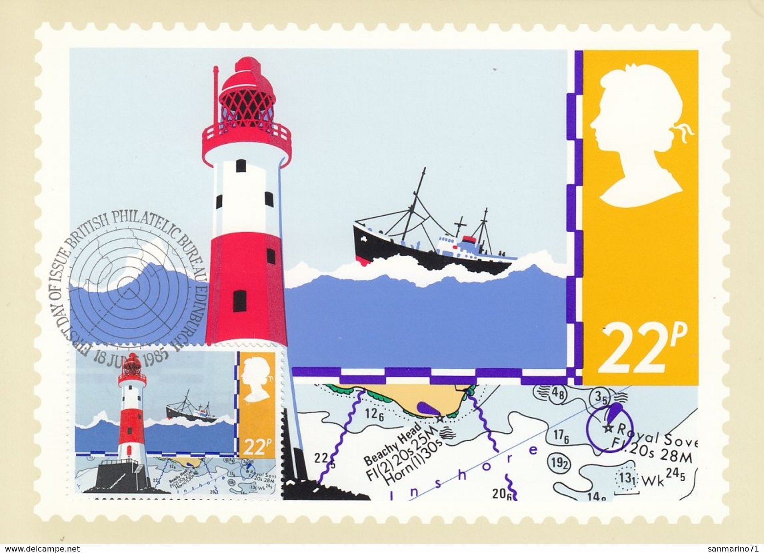 GREAT BRITAIN Maximum Card 1032,lighthouses - Maximum Cards