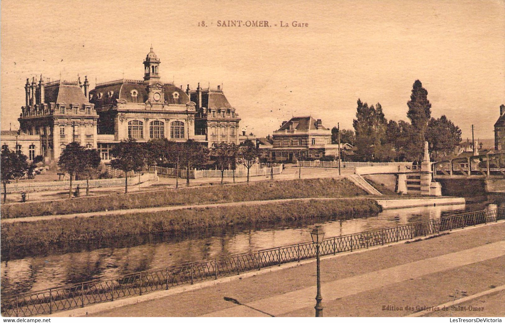 CPA - FRANCE - 62 - Saint Omer - La Gare - Gare Sans Train - Edition Des Galeries De St Omer - Saint Omer