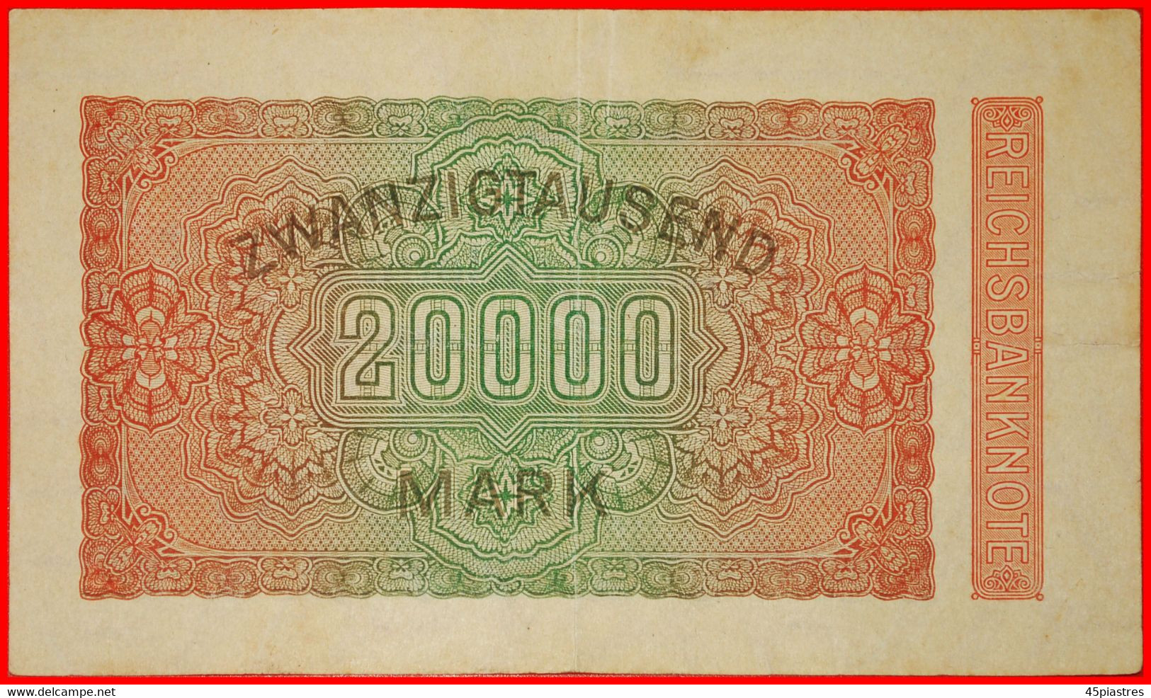 * REICHSBANKNOTE: GERMANY ★ 20000 MARK 1923 G And D In Stars! CRISP!★LOW START ★ NO RESERVE! - 20.000 Mark