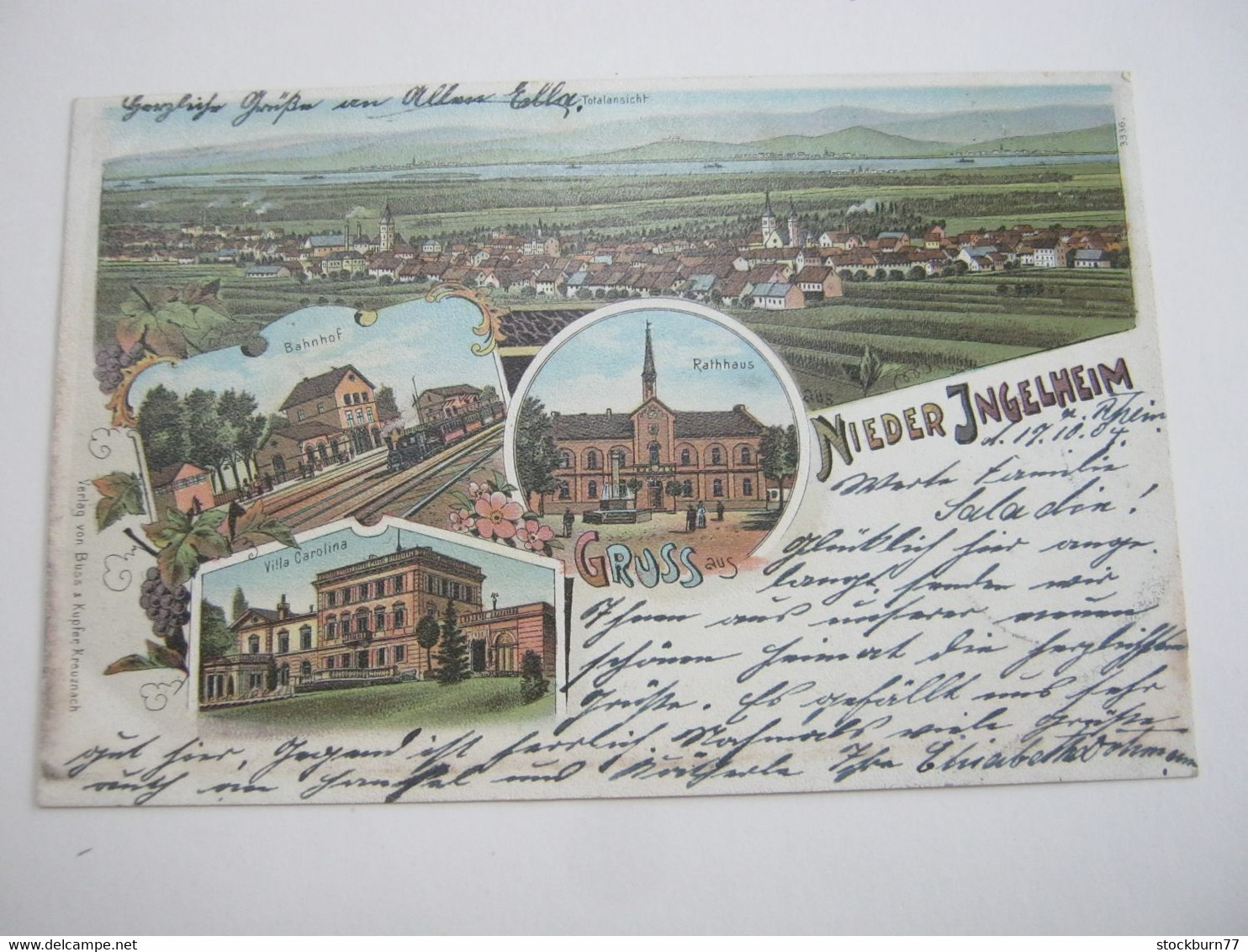 NIEDER  INGELHEIM , Bahnhof , Schöne Karte Um 1904 ,    Siehe  2 Abbildungen - Ingelheim