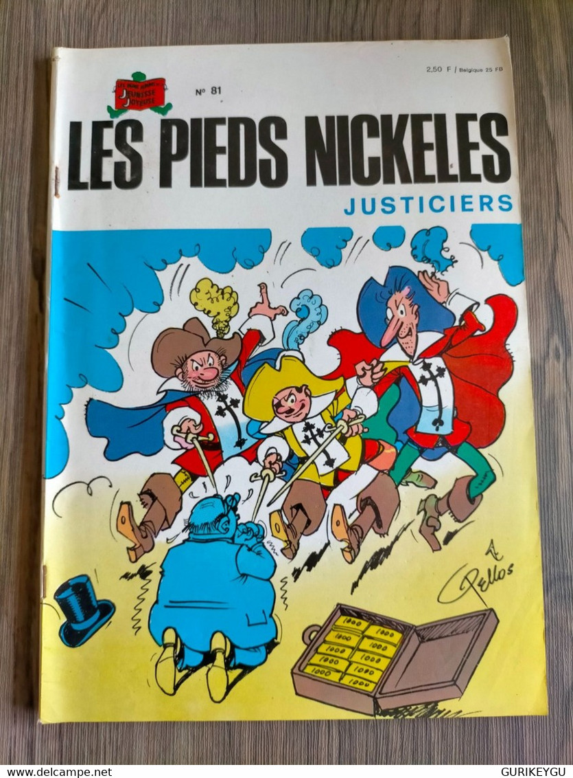 LES PIEDS NICKELES N° 81  Jeunesse Joyeuse  PELLOS  De 1974  Agrafes Rouillées - Pieds Nickelés, Les