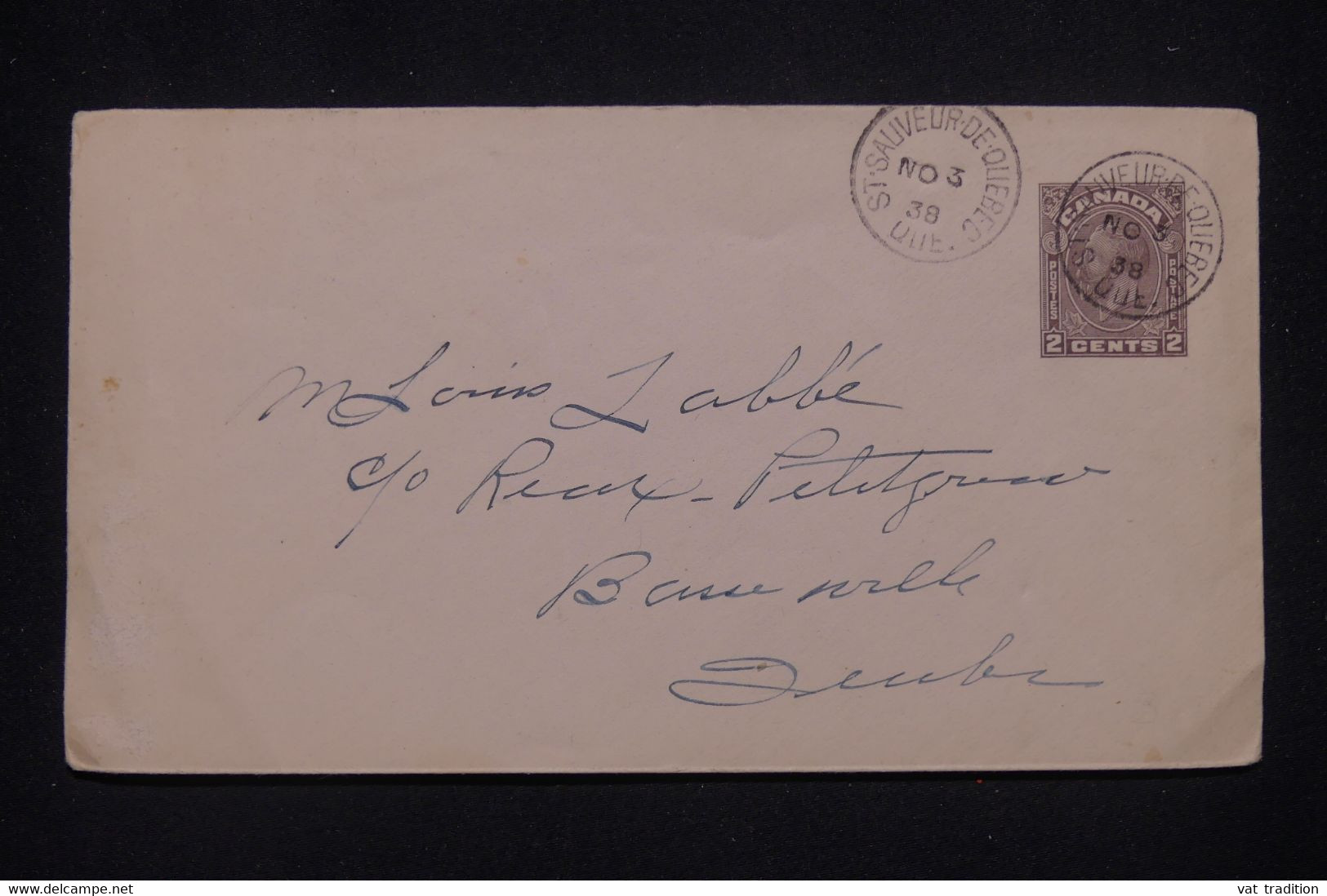 CANADA - Entier Postal De St Sauveur De Québec En 1938 -  L 135176 - 1903-1954 De Koningen
