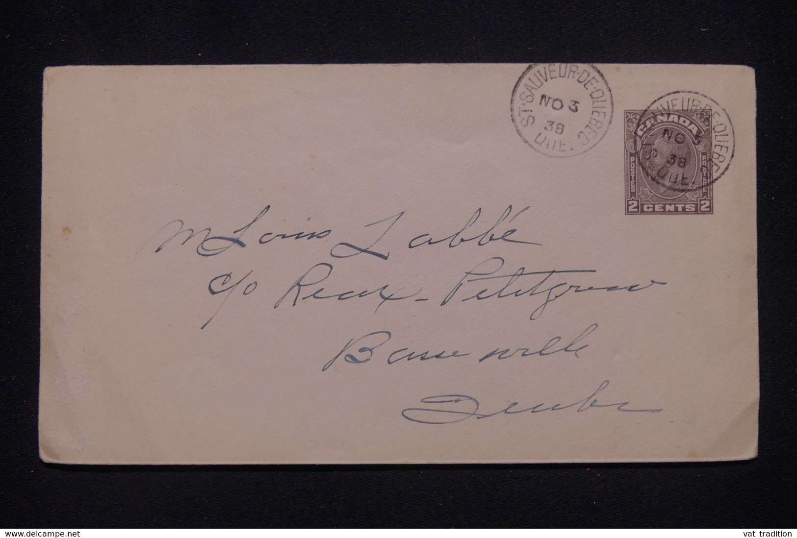 CANADA - Entier Postal De St Sauveur De Québec En 1938 -  L 135176 - 1903-1954 Könige