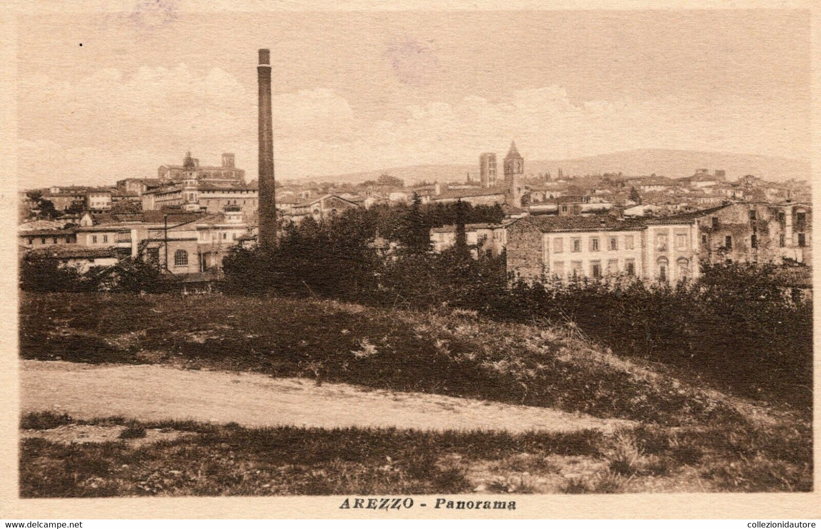 AREZZO - CARTOLINA FP SPEDITA NEGLI ANNI 30 - PANORAMA - Arezzo