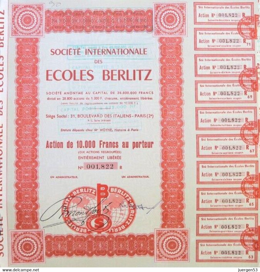 Société Internationale Des ECOLES BERLITZ (1958) - A - C