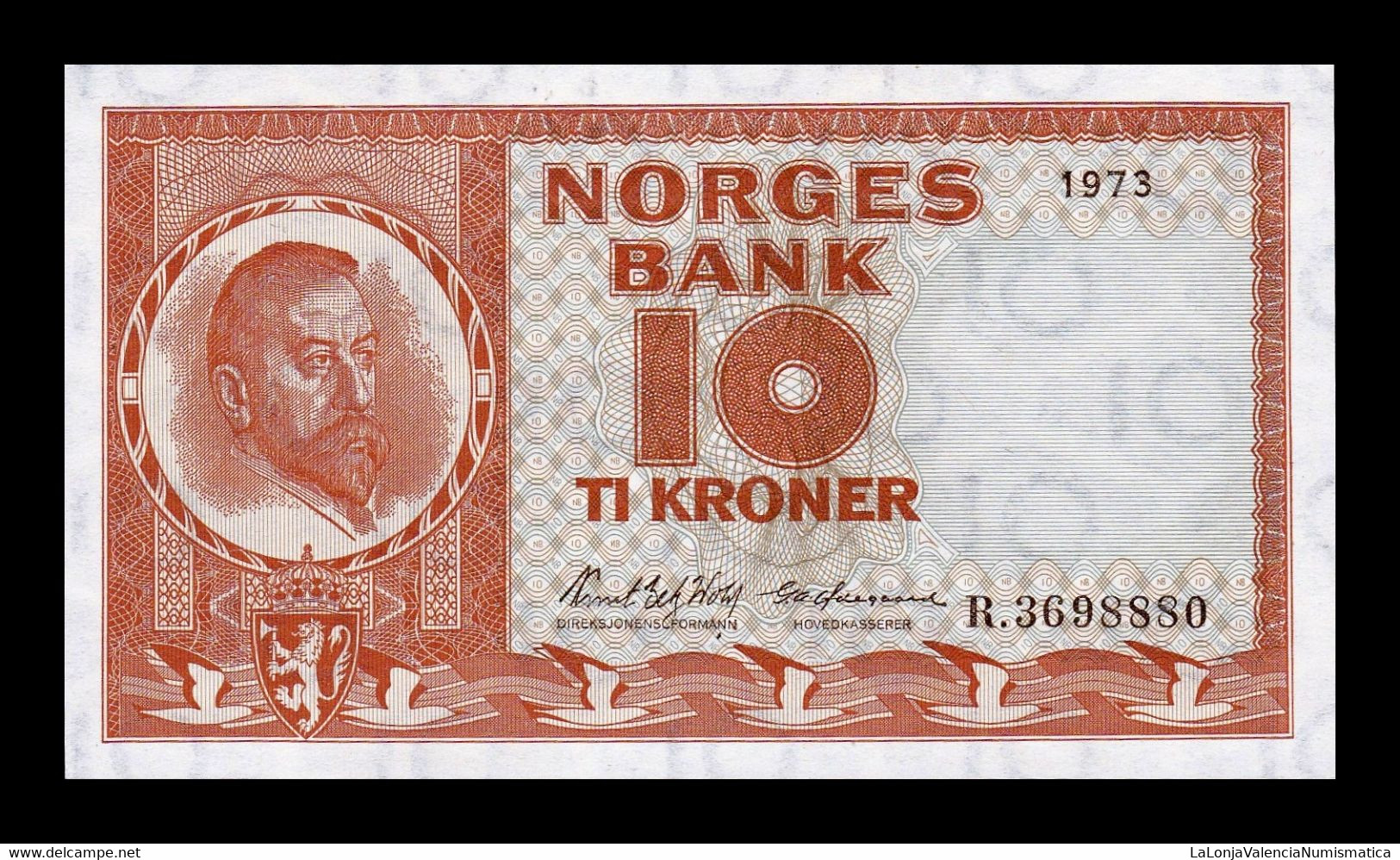 Noruega Norway 10 Kroner Christian Michelsen 1973 Pick 31f SC UNC - Norvège