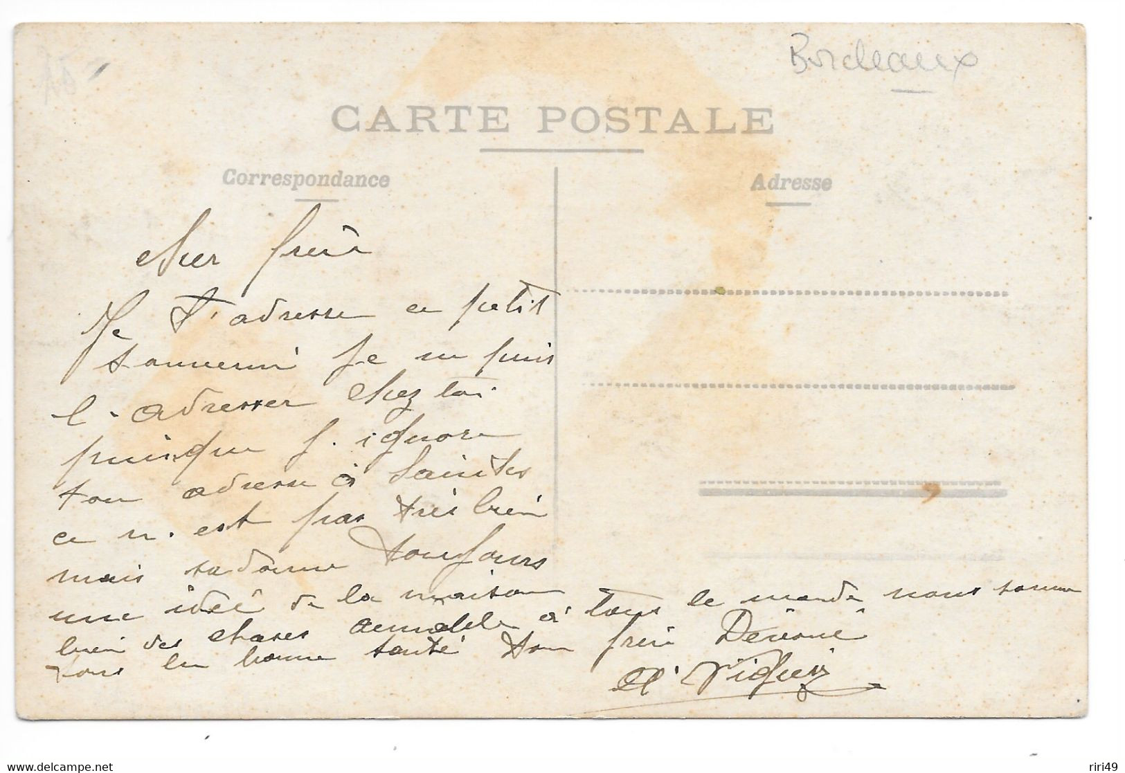 Cpa 33 Bordeaux, Bar, Très Belle Carte, Beau Timbre, Belle Animation, Dos écrit Vers 1930, Voir Description - Cafés