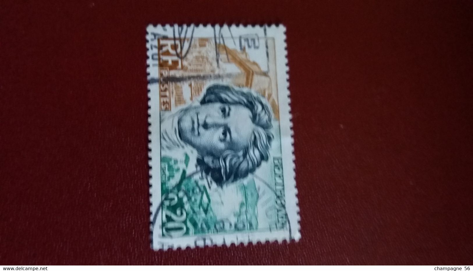 1963 N° 1382 OBLITERE CHEVEUX VERT / SCANNE 3 PAS A VENDRE - Usati