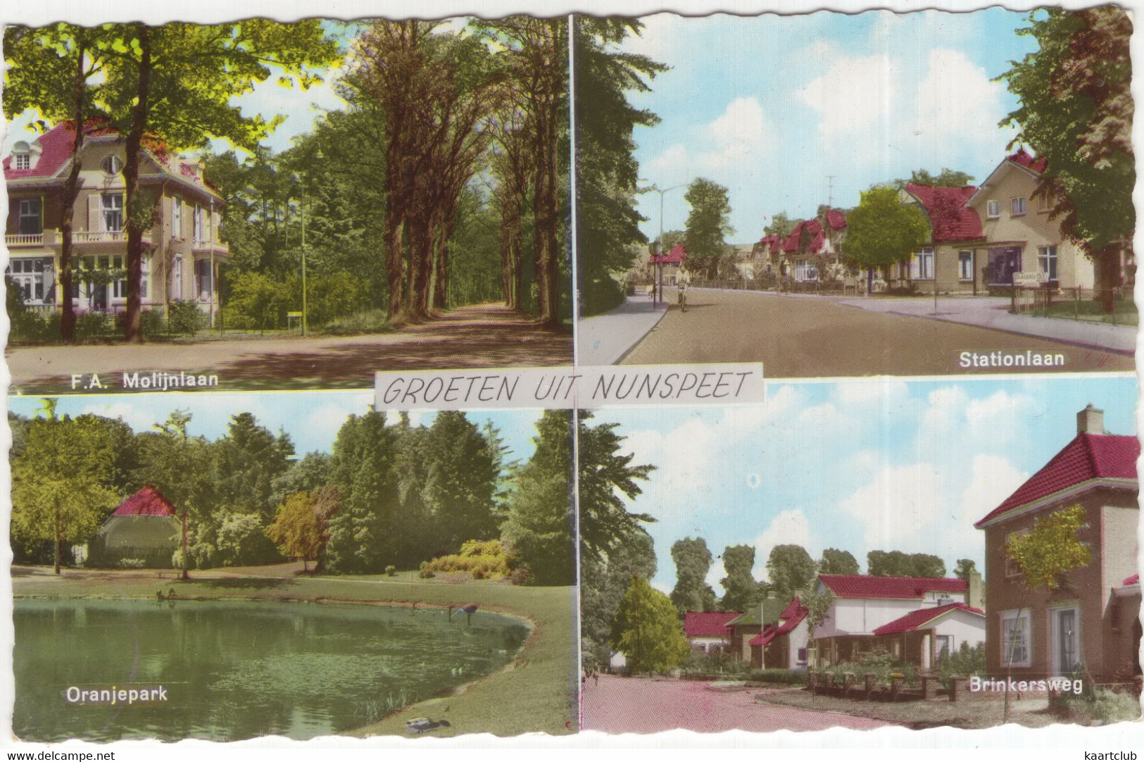 Nunspeet: F.A. Molijnlaan, Stationlaan, Oranjepark, Brinkersweg - (Gelderland, Nederland/Holland) - 1963 - Nunspeet